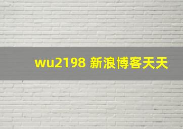 wu2198 新浪博客天天